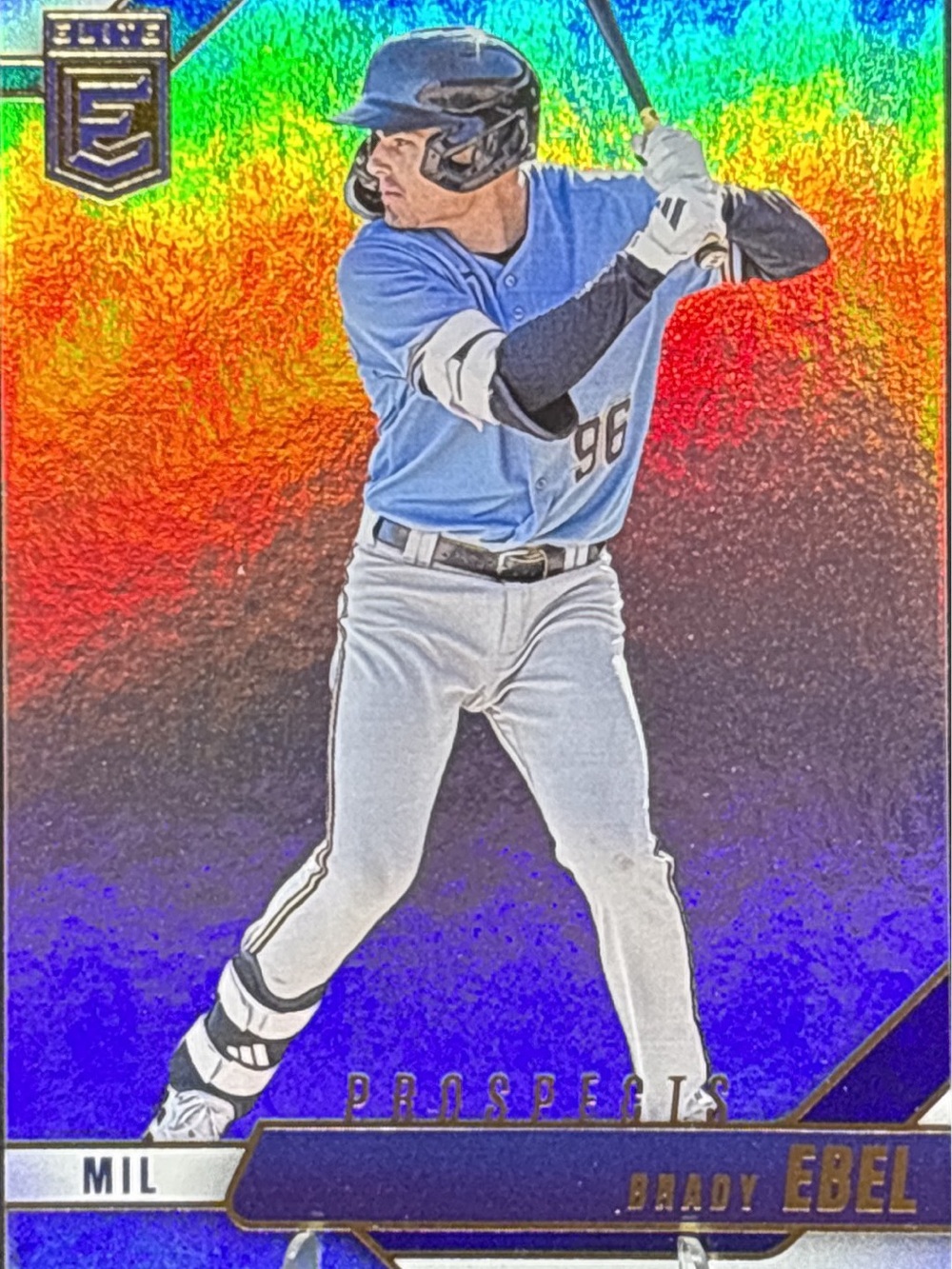 Panini Prospects Brady Ebel Baseball Card Rainbow Holo